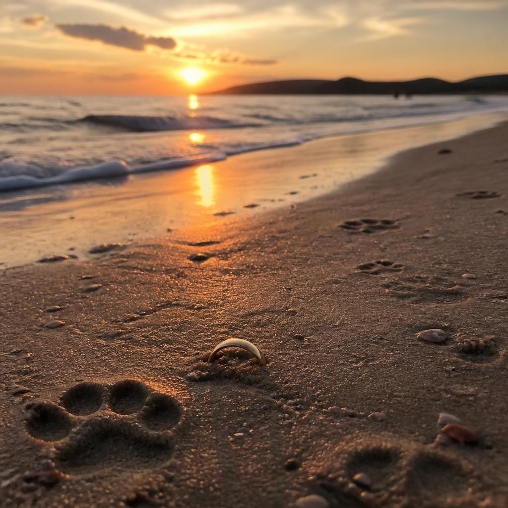 Wedding ring lost in wet sand at the Duna Verde dog beach, Caorle: metal detector search, service also covers Porto Santa Margherita